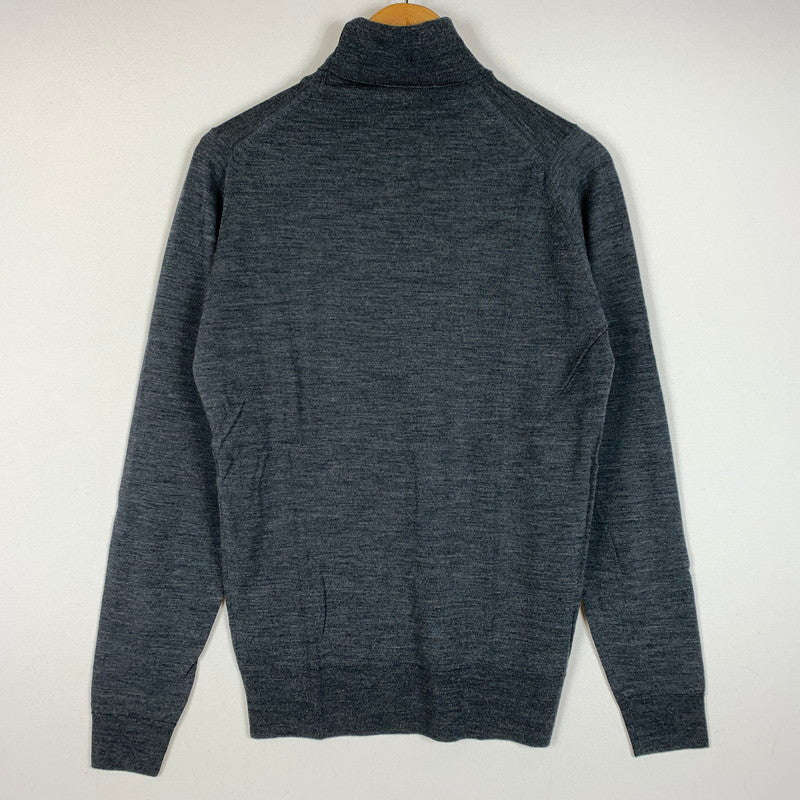 【中古品】【メンズ】 JOHN SMEDLEY ジョンスメドレー TURTLE NECK MERINO WOOL SHIRT タートルネック メリノ ウール シャツ トップス 長袖 141-260423-ko-04-tei サイズ：S カラー：グレー 万代Net店
