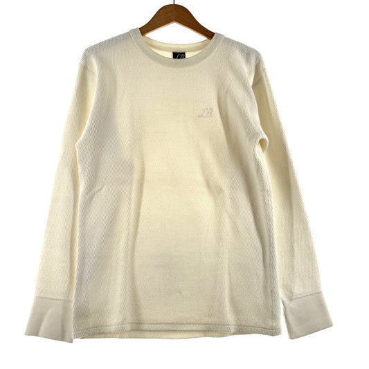 【現状渡し品】【メンズ】 LANGLITZ LEATHERS ラングリッツレザー LONG SLEEVE THERMAL T-SHIRTS ロングスリーブ サーマル Tシャツ 長袖 トップス 145-260703-yo-14-tei サイズ：38 カラー：ホワイト 万代Net店