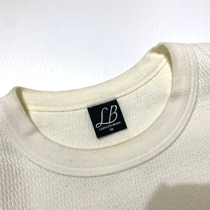 【現状渡し品】【メンズ】 LANGLITZ LEATHERS ラングリッツレザー LONG SLEEVE THERMAL T-SHIRTS ロングスリーブ サーマル Tシャツ 長袖 トップス 145-260703-yo-14-tei サイズ：38 カラー：ホワイト 万代Net店