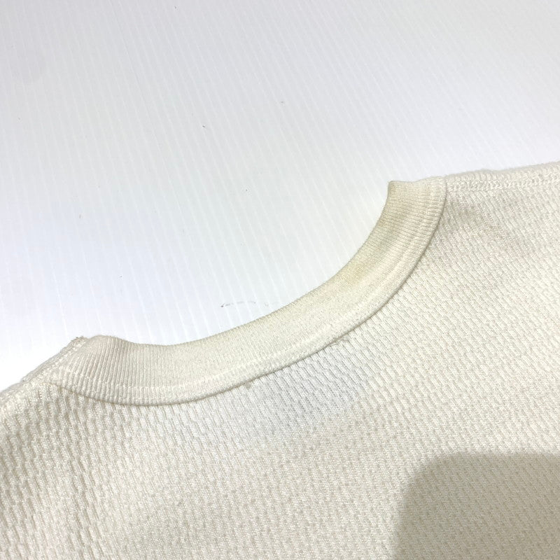 【現状渡し品】【メンズ】 LANGLITZ LEATHERS ラングリッツレザー LONG SLEEVE THERMAL T-SHIRTS ロングスリーブ サーマル Tシャツ 長袖 トップス 145-260703-yo-14-tei サイズ：38 カラー：ホワイト 万代Net店