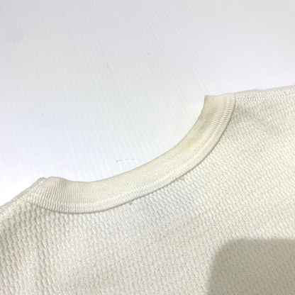 【現状渡し品】【メンズ】 LANGLITZ LEATHERS ラングリッツレザー LONG SLEEVE THERMAL T-SHIRTS ロングスリーブ サーマル Tシャツ 長袖 トップス 145-260703-yo-14-tei サイズ：38 カラー：ホワイト 万代Net店