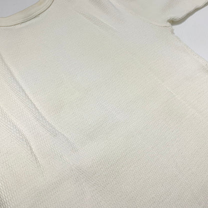 【現状渡し品】【メンズ】 LANGLITZ LEATHERS ラングリッツレザー LONG SLEEVE THERMAL T-SHIRTS ロングスリーブ サーマル Tシャツ 長袖 トップス 145-260703-yo-14-tei サイズ：38 カラー：ホワイト 万代Net店