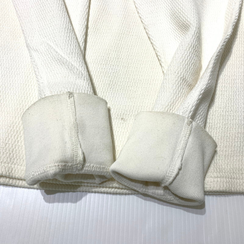 【現状渡し品】【メンズ】 LANGLITZ LEATHERS ラングリッツレザー LONG SLEEVE THERMAL T-SHIRTS ロングスリーブ サーマル Tシャツ 長袖 トップス 145-260703-yo-14-tei サイズ：38 カラー：ホワイト 万代Net店