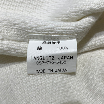 【現状渡し品】【メンズ】 LANGLITZ LEATHERS ラングリッツレザー LONG SLEEVE THERMAL T-SHIRTS ロングスリーブ サーマル Tシャツ 長袖 トップス 145-260703-yo-14-tei サイズ：38 カラー：ホワイト 万代Net店