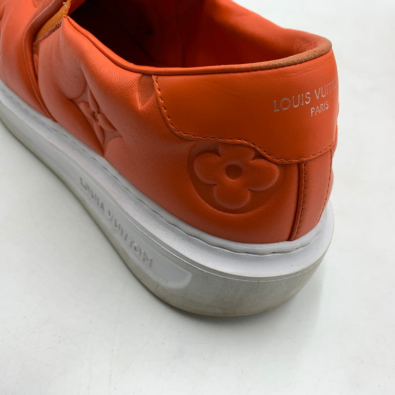 【中古品】【メンズ】 LOUIS VUITTON ルイ・ヴィトン LD0242 ビバリーヒルズライン レザー スリッポン 靴 179-260522-ko-02-tei サイズ：7.5 カラー：オレンジ 万代Net店