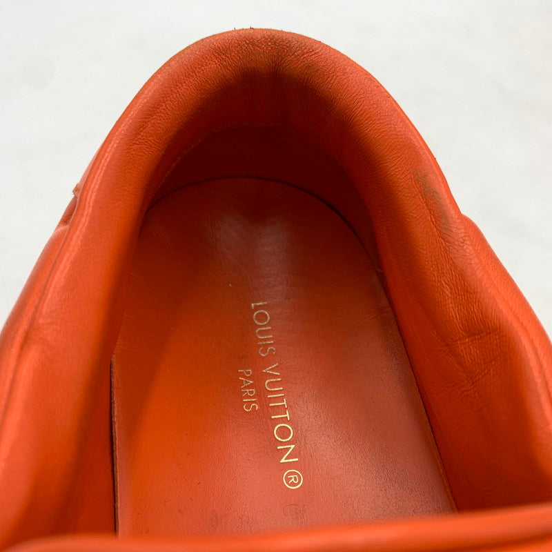 【中古品】【メンズ】 LOUIS VUITTON ルイ・ヴィトン LD0242 ビバリーヒルズライン レザー スリッポン 靴 179-260522-ko-02-tei サイズ：7.5 カラー：オレンジ 万代Net店