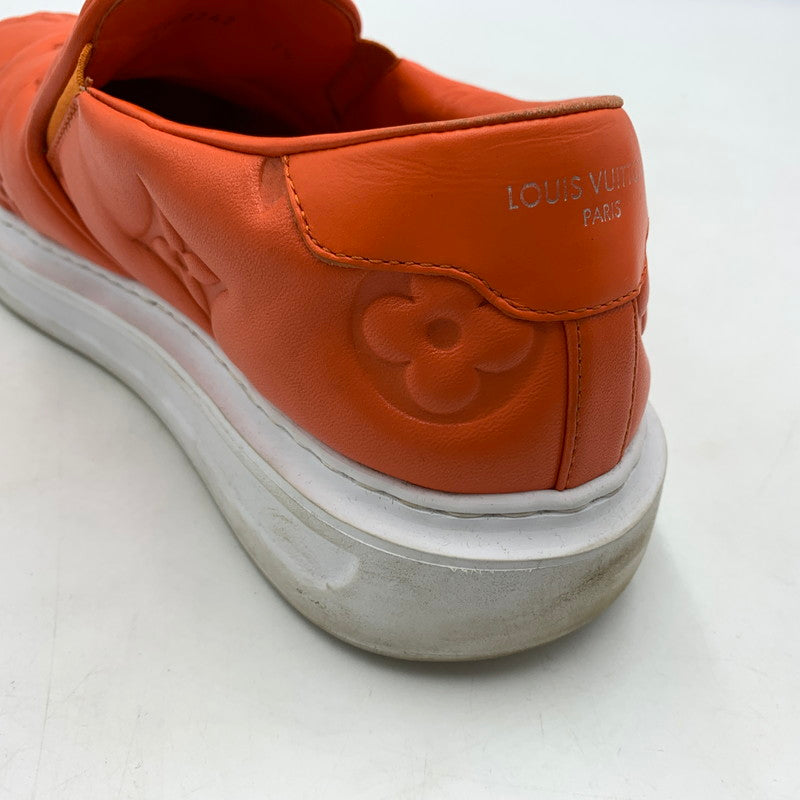 【中古品】【メンズ】 LOUIS VUITTON ルイ・ヴィトン LD0242 ビバリーヒルズライン レザー スリッポン 靴 179-260522-ko-02-tei サイズ：7.5 カラー：オレンジ 万代Net店