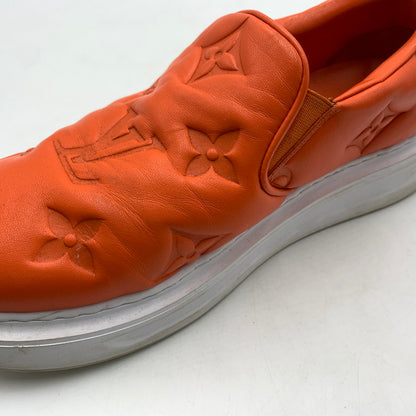 【中古品】【メンズ】 LOUIS VUITTON ルイ・ヴィトン LD0242 ビバリーヒルズライン レザー スリッポン 靴 179-260522-ko-02-tei サイズ：7.5 カラー：オレンジ 万代Net店