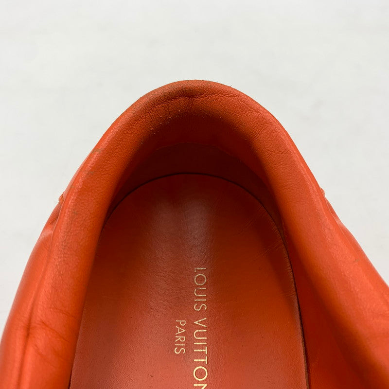 【中古品】【メンズ】 LOUIS VUITTON ルイ・ヴィトン LD0242 ビバリーヒルズライン レザー スリッポン 靴 179-260522-ko-02-tei サイズ：7.5 カラー：オレンジ 万代Net店