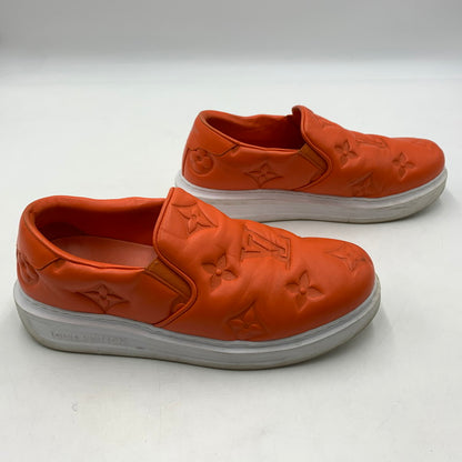【中古品】【メンズ】 LOUIS VUITTON ルイ・ヴィトン LD0242 ビバリーヒルズライン レザー スリッポン 靴 179-260522-ko-02-tei サイズ：7.5 カラー：オレンジ 万代Net店