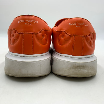 【中古品】【メンズ】 LOUIS VUITTON ルイ・ヴィトン LD0242 ビバリーヒルズライン レザー スリッポン 靴 179-260522-ko-02-tei サイズ：7.5 カラー：オレンジ 万代Net店