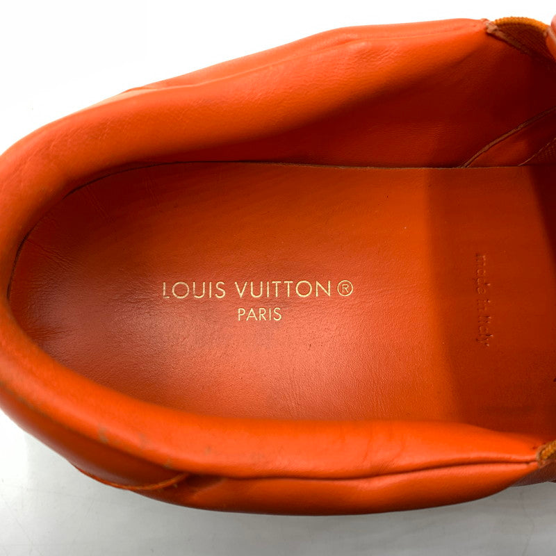 【中古品】【メンズ】 LOUIS VUITTON ルイ・ヴィトン LD0242 ビバリーヒルズライン レザー スリッポン 靴 179-260522-ko-02-tei サイズ：7.5 カラー：オレンジ 万代Net店