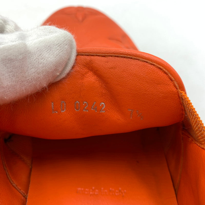 【中古品】【メンズ】 LOUIS VUITTON ルイ・ヴィトン LD0242 ビバリーヒルズライン レザー スリッポン 靴 179-260522-ko-02-tei サイズ：7.5 カラー：オレンジ 万代Net店