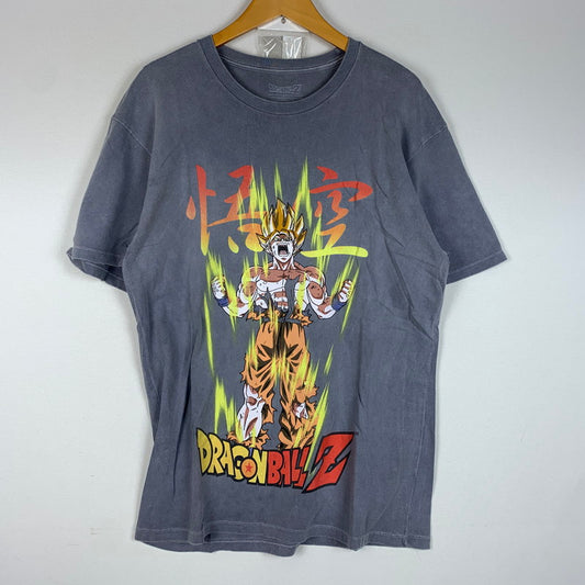 【現状渡し品】【メンズ】 DRAGON BALL Z ドラゴンボールゼット 00's SUPER SAIYAN SON GOKU S/S TEE スーパーサイヤ人 孫悟空 ショートスリーブ Tシャツ トップス 半袖 145-260423-ko-02-tei サイズ：M カラー：グレー 万代Net店