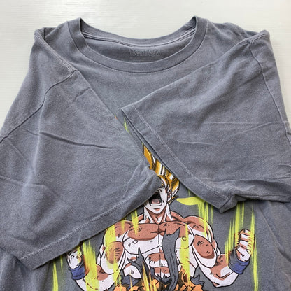 【現状渡し品】【メンズ】 DRAGON BALL Z ドラゴンボールゼット 00's SUPER SAIYAN SON GOKU S/S TEE スーパーサイヤ人 孫悟空 ショートスリーブ Tシャツ トップス 半袖 145-260423-ko-02-tei サイズ：M カラー：グレー 万代Net店