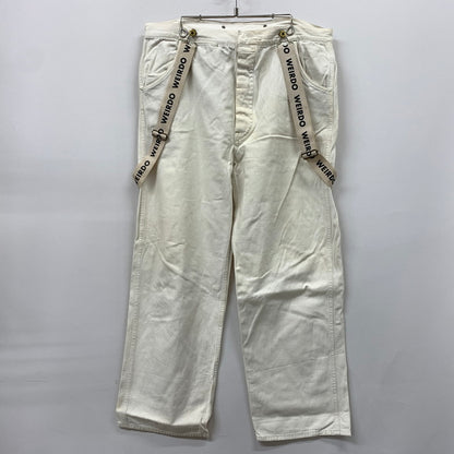 【現状渡し品】【メンズ】 WEIRDO ウィアード MANIA BIG PANTS WRD-15-AW-11 マニア ビッグパンツ ボトムス ワークパンツ サスペンダー 156-260423-ko-09-tei サイズ：M カラー：ホワイト 万代Net店