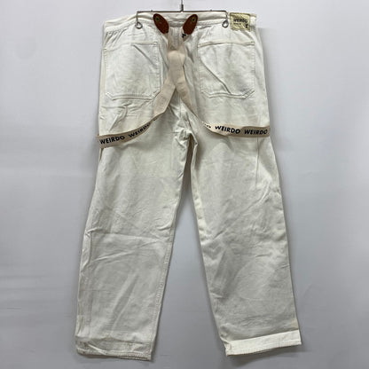 【現状渡し品】【メンズ】 WEIRDO ウィアード MANIA BIG PANTS WRD-15-AW-11 マニア ビッグパンツ ボトムス ワークパンツ サスペンダー 156-260423-ko-09-tei サイズ：M カラー：ホワイト 万代Net店