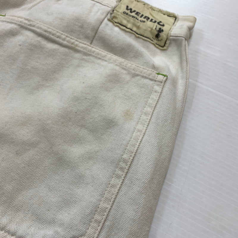 【現状渡し品】【メンズ】 WEIRDO ウィアード MANIA BIG PANTS WRD-15-AW-11 マニア ビッグパンツ ボトムス ワークパンツ サスペンダー 156-260423-ko-09-tei サイズ：M カラー：ホワイト 万代Net店