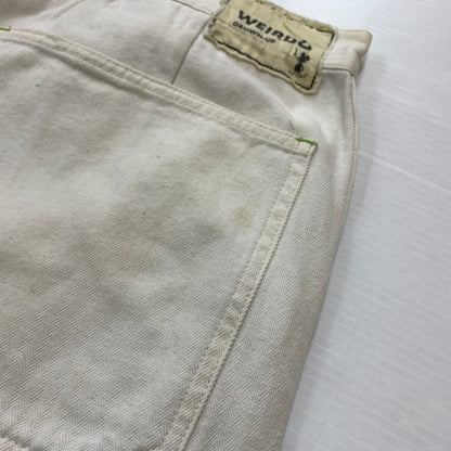 【現状渡し品】【メンズ】 WEIRDO ウィアード MANIA BIG PANTS WRD-15-AW-11 マニア ビッグパンツ ボトムス ワークパンツ サスペンダー 156-260423-ko-09-tei サイズ：M カラー：ホワイト 万代Net店
