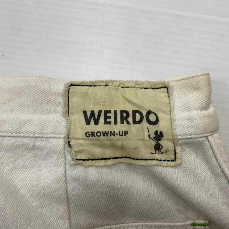 【現状渡し品】【メンズ】 WEIRDO ウィアード MANIA BIG PANTS WRD-15-AW-11 マニア ビッグパンツ ボトムス ワークパンツ サスペンダー 156-260423-ko-09-tei サイズ：M カラー：ホワイト 万代Net店