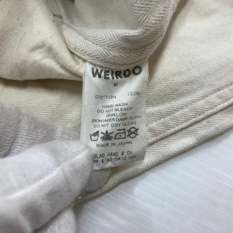 【現状渡し品】【メンズ】 WEIRDO ウィアード MANIA BIG PANTS WRD-15-AW-11 マニア ビッグパンツ ボトムス ワークパンツ サスペンダー 156-260423-ko-09-tei サイズ：M カラー：ホワイト 万代Net店