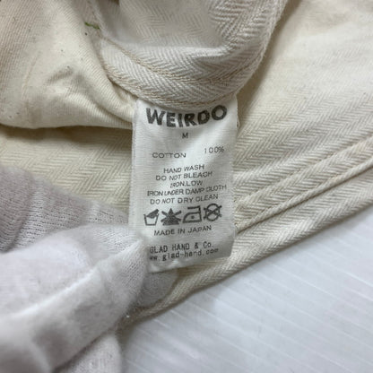 【現状渡し品】【メンズ】 WEIRDO ウィアード MANIA BIG PANTS WRD-15-AW-11 マニア ビッグパンツ ボトムス ワークパンツ サスペンダー 156-260423-ko-09-tei サイズ：M カラー：ホワイト 万代Net店