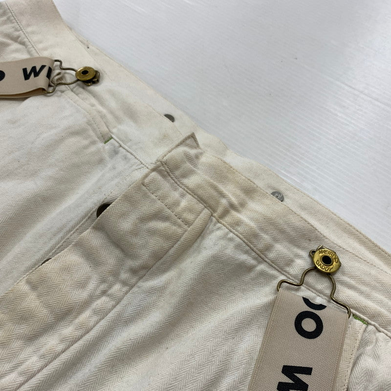 【現状渡し品】【メンズ】 WEIRDO ウィアード MANIA BIG PANTS WRD-15-AW-11 マニア ビッグパンツ ボトムス ワークパンツ サスペンダー 156-260423-ko-09-tei サイズ：M カラー：ホワイト 万代Net店