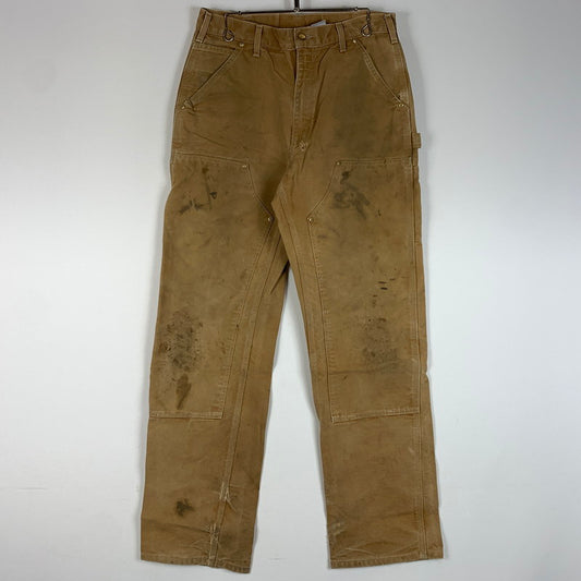 【現状渡し品】【メンズ】 CARHARTT カーハート 00's DOUBLE KNEE PANTS MADE IN USA B01 2000年代 ダブルニーパンツ ボトムス ワークパンツ USA製 156-260423-ko-10-tei サイズ：32×34 カラー：ベージュ 万代Net店