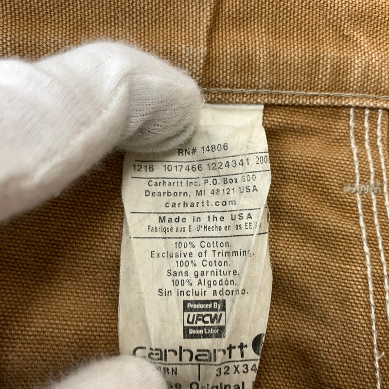 【現状渡し品】【メンズ】 CARHARTT カーハート 00's DOUBLE KNEE PANTS MADE IN USA B01 2000年代 ダブルニーパンツ ボトムス ワークパンツ USA製 156-260423-ko-10-fuzh サイズ：32×34 カラー：ベージュ 万代Net店