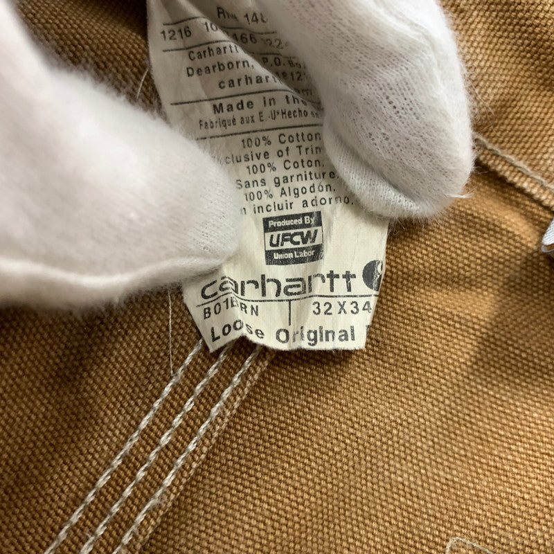 【現状渡し品】【メンズ】 CARHARTT カーハート 00's DOUBLE KNEE PANTS MADE IN USA B01 2000年代 ダブルニーパンツ ボトムス ワークパンツ USA製 156-260423-ko-10-fuzh サイズ：32×34 カラー：ベージュ 万代Net店