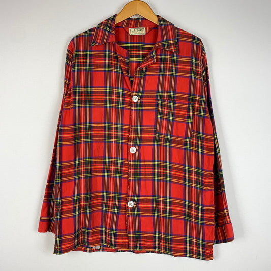 【現状渡し品】【メンズ】 L.L.BEAN エルエルビーン 80's FLANNEL SHIRT VINTAGE 80年代 フランネル シャツ トップス ネルシャツ ヴィンテージ 144-260423-ko-07-tei サイズ：不明 カラー：レッド 万代Net店