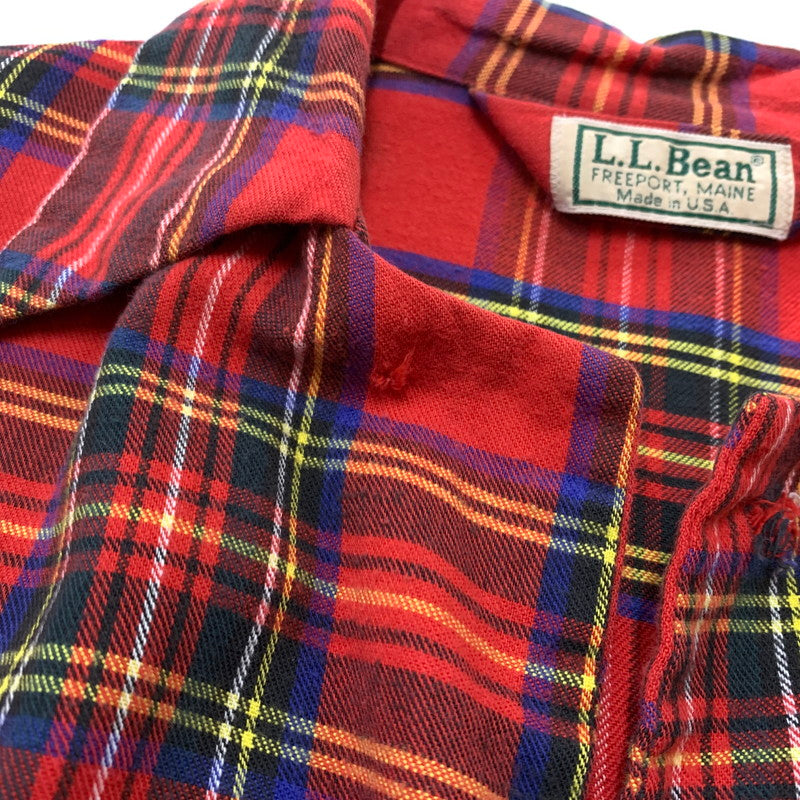 【現状渡し品】【メンズ】 L.L.BEAN エルエルビーン 80's FLANNEL SHIRT VINTAGE 80年代 フランネル シャツ トップス ネルシャツ ヴィンテージ 144-260423-ko-07-tei サイズ：不明 カラー：レッド 万代Net店