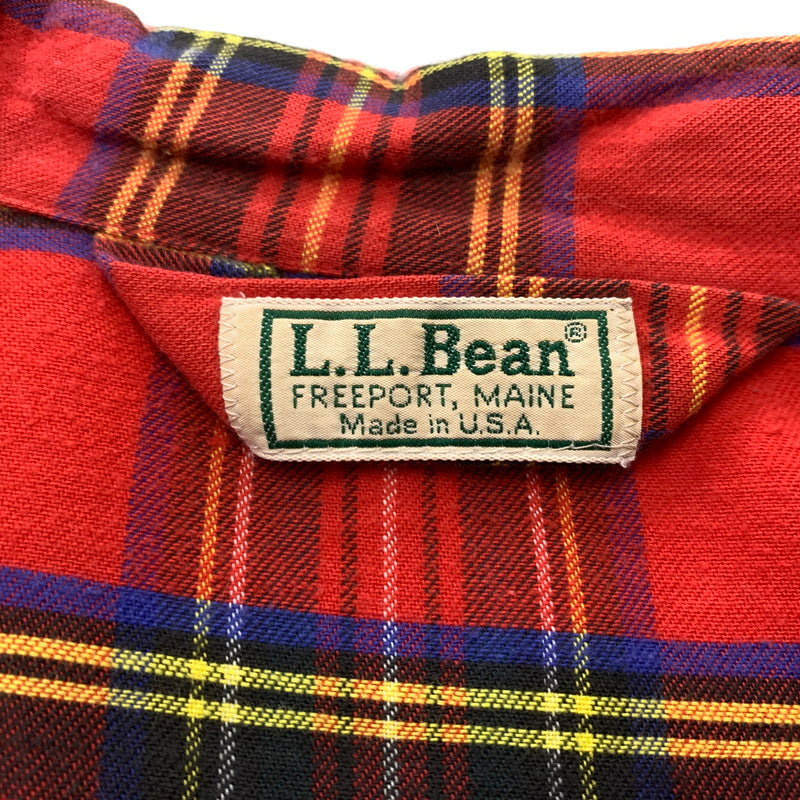 【現状渡し品】【メンズ】 L.L.BEAN エルエルビーン 80's FLANNEL SHIRT VINTAGE 80年代 フランネル シャツ トップス ネルシャツ ヴィンテージ 144-260423-ko-07-tei サイズ：不明 カラー：レッド 万代Net店
