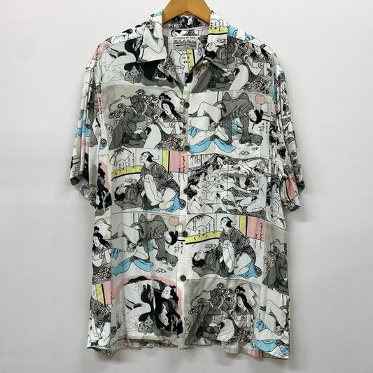 【中古品】【メンズ】 WACKO MARIA ワコマリア RAYON S/S SHIRT レーヨン ショートスリーブ シャツ トップス 半袖 春画浮世絵 和柄 140-260423-ko-08-tei サイズ：XL カラー：総柄 万代Net店