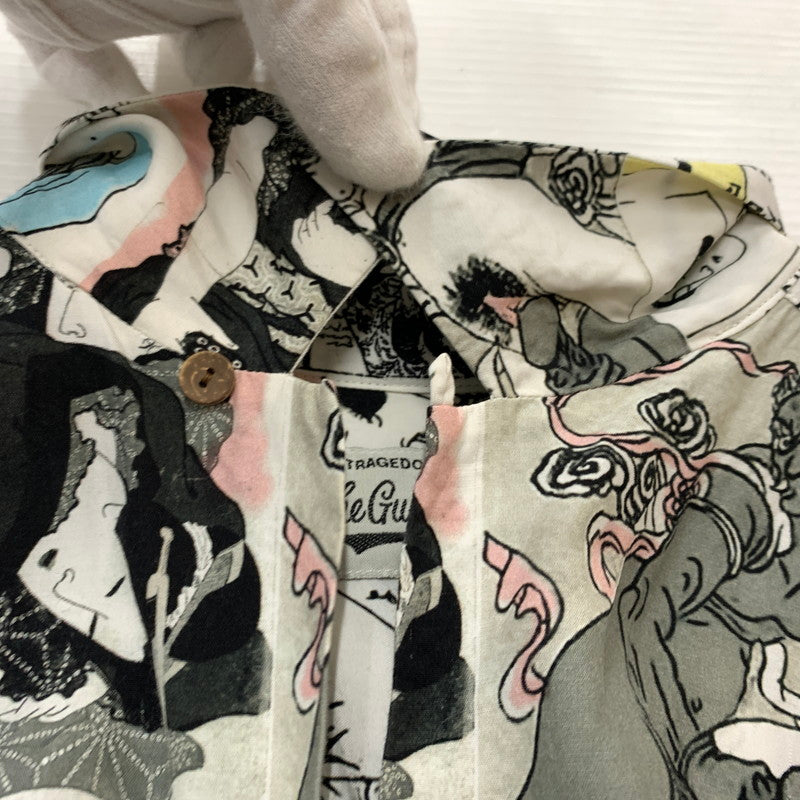 【中古品】【メンズ】 WACKO MARIA ワコマリア RAYON S/S SHIRT レーヨン ショートスリーブ シャツ トップス 半袖 春画浮世絵 和柄 140-260423-ko-08-tei サイズ：XL カラー：総柄 万代Net店
