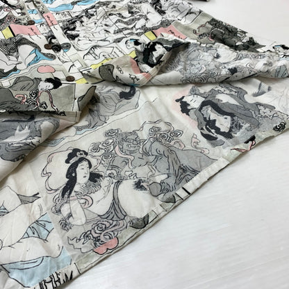 【中古品】【メンズ】 WACKO MARIA ワコマリア RAYON S/S SHIRT レーヨン ショートスリーブ シャツ トップス 半袖 春画浮世絵 和柄 140-260423-ko-08-tei サイズ：XL カラー：総柄 万代Net店