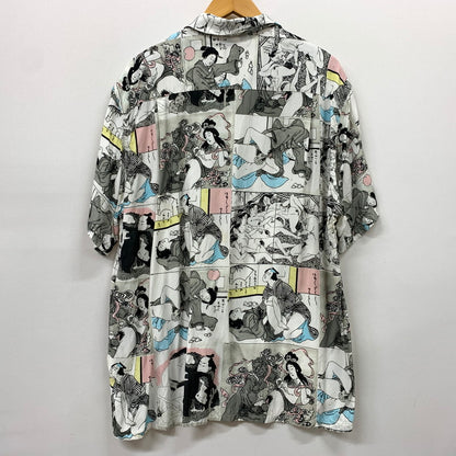 【中古品】【メンズ】 WACKO MARIA ワコマリア RAYON S/S SHIRT レーヨン ショートスリーブ シャツ トップス 半袖 春画浮世絵 和柄 140-260423-ko-08-tei サイズ：XL カラー：総柄 万代Net店