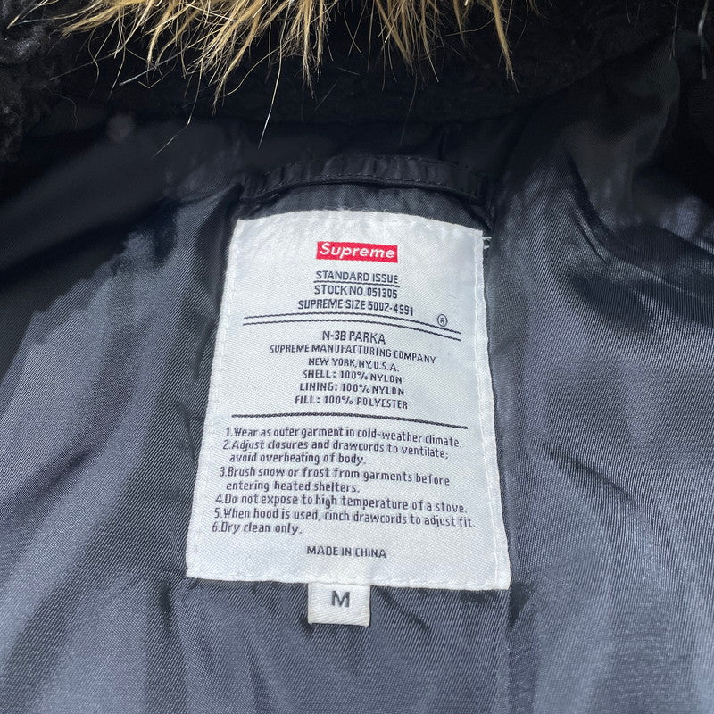 【中古品】【メンズ】 SUPREME シュプリーム 10AW N-3B FLIGHT JACKET N-B フライトジャケット アウター 149-260423-yo-03-tei サイズ：M カラー：ブラック 万代Net店