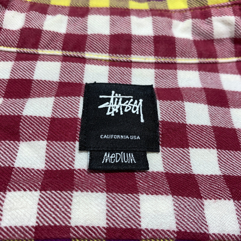 【中古品】【メンズ】 STUSSY ステューシー CHECK 3/4 SLEEVE SHIRT チェック 3/4 スリーブ シャツ トップス 七分袖 142-260720-ko-02-tei サイズ：M カラー：マルチ 万代Net店