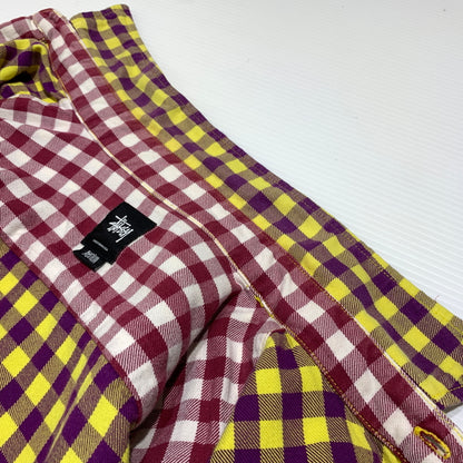 【中古品】【メンズ】 STUSSY ステューシー CHECK 3/4 SLEEVE SHIRT チェック 3/4 スリーブ シャツ トップス 七分袖 142-260720-ko-02-tei サイズ：M カラー：マルチ 万代Net店