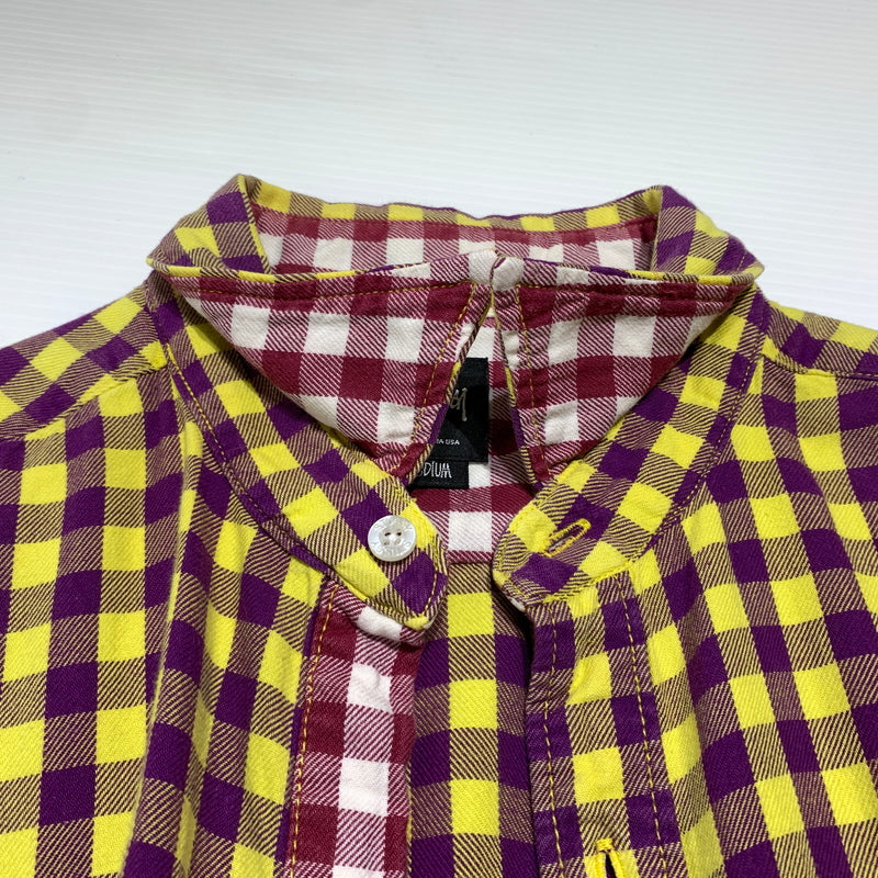【中古品】【メンズ】 STUSSY ステューシー CHECK 3/4 SLEEVE SHIRT チェック 3/4 スリーブ シャツ トップス 七分袖 142-260720-ko-02-tei サイズ：M カラー：マルチ 万代Net店