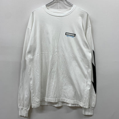 【中古品】【メンズ】 NEIGHBORHOOD ネイバーフッド THUNDER PRINT L/S TEE 242PCNH-LT16 サンダー プリント ロングスリーブ Tシャツ トップス 長袖 142-260423-ko-03-tei サイズ：M カラー：ホワイト 万代Net店
