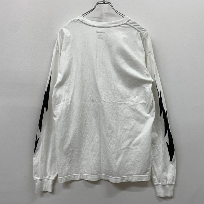 【中古品】【メンズ】 NEIGHBORHOOD ネイバーフッド THUNDER PRINT L/S TEE 242PCNH-LT16 サンダー プリント ロングスリーブ Tシャツ トップス 長袖 142-260423-ko-03-tei サイズ：M カラー：ホワイト 万代Net店