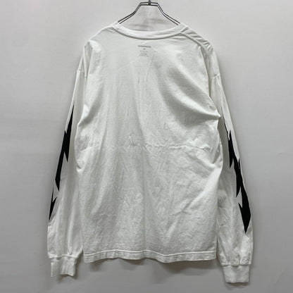 【中古品】【メンズ】 NEIGHBORHOOD ネイバーフッド THUNDER PRINT L/S TEE 242PCNH-LT16 サンダー プリント ロングスリーブ Tシャツ トップス 長袖 142-260423-ko-03-tei サイズ：M カラー：ホワイト 万代Net店