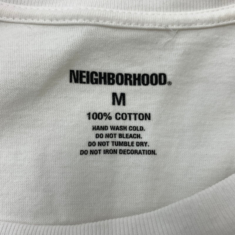 【中古品】【メンズ】 NEIGHBORHOOD ネイバーフッド THUNDER PRINT L/S TEE 242PCNH-LT16 サンダー プリント ロングスリーブ Tシャツ トップス 長袖 142-260423-ko-03-tei サイズ：M カラー：ホワイト 万代Net店