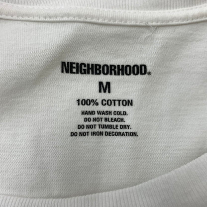【中古品】【メンズ】 NEIGHBORHOOD ネイバーフッド THUNDER PRINT L/S TEE 242PCNH-LT16 サンダー プリント ロングスリーブ Tシャツ トップス 長袖 142-260423-ko-03-tei サイズ：M カラー：ホワイト 万代Net店