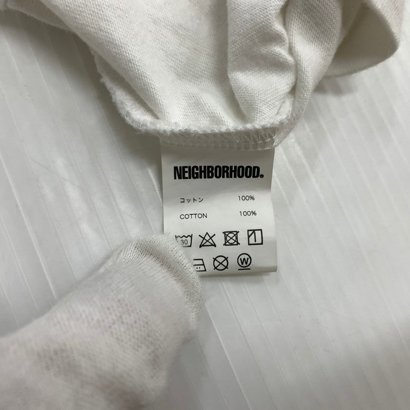 【中古品】【メンズ】 NEIGHBORHOOD ネイバーフッド THUNDER PRINT L/S TEE 242PCNH-LT16 サンダー プリント ロングスリーブ Tシャツ トップス 長袖 142-260423-ko-03-tei サイズ：M カラー：ホワイト 万代Net店