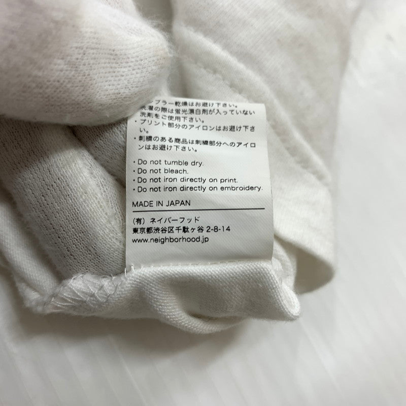 【中古品】【メンズ】 NEIGHBORHOOD ネイバーフッド THUNDER PRINT L/S TEE 242PCNH-LT16 サンダー プリント ロングスリーブ Tシャツ トップス 長袖 142-260423-ko-03-tei サイズ：M カラー：ホワイト 万代Net店