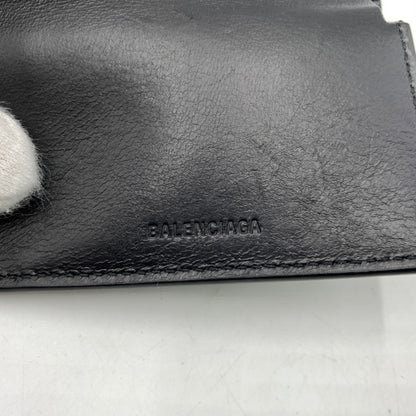 【中古品】【メンズ】 BALENCIAGA バレンシアガ COMPACT WALLET 594312 コンパクト ウォレット 財布 ミニウォレット 三つ折り 181-260503-ko-06-tei カラー：ブラック 万代Net店