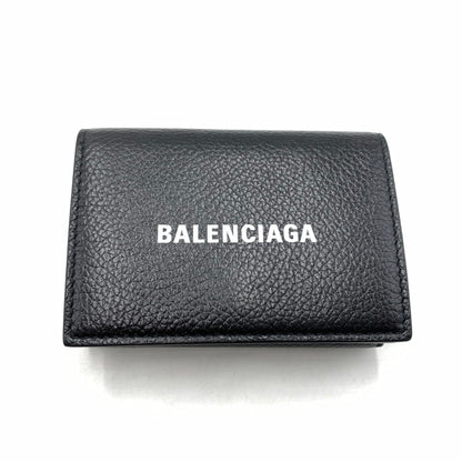【中古品】【メンズ】 BALENCIAGA バレンシアガ COMPACT WALLET 594312 コンパクト ウォレット 財布 ミニウォレット 三つ折り 181-260503-ko-06-tei カラー：ブラック 万代Net店